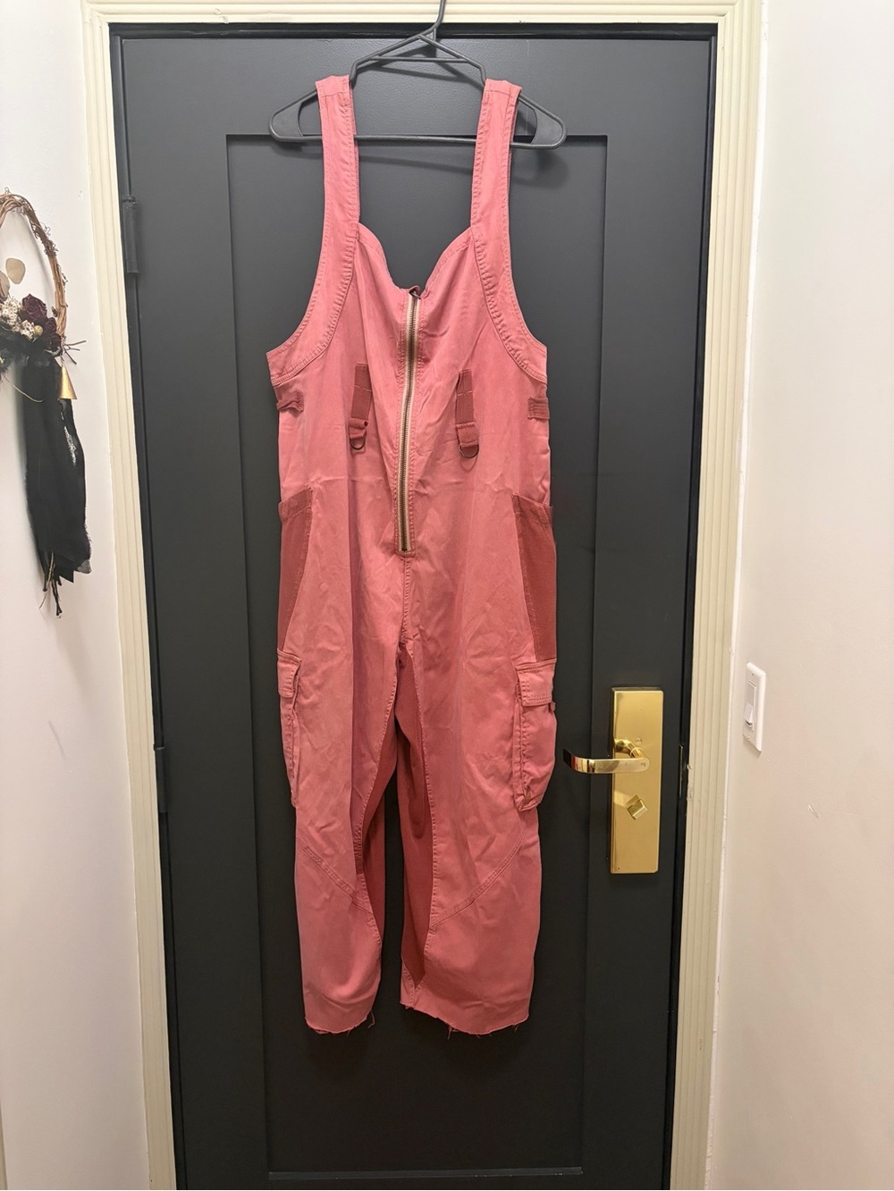 Free People cargo jumpsuit